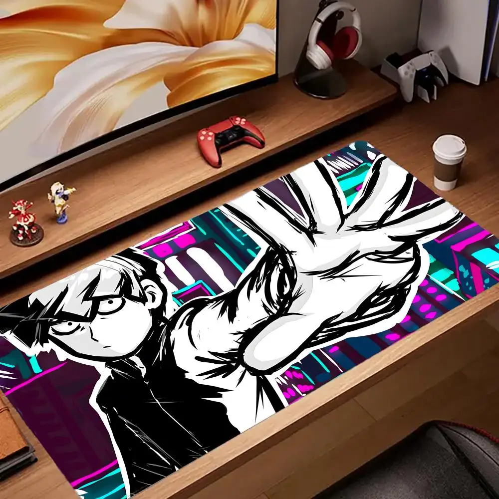 

12M-Mob P-Psycho 100 Mouse Pad Tapetes de Mesa Teclado, Borracha Kawai, Tapete de Mesa Antiderrapante, XXL90x40cm
