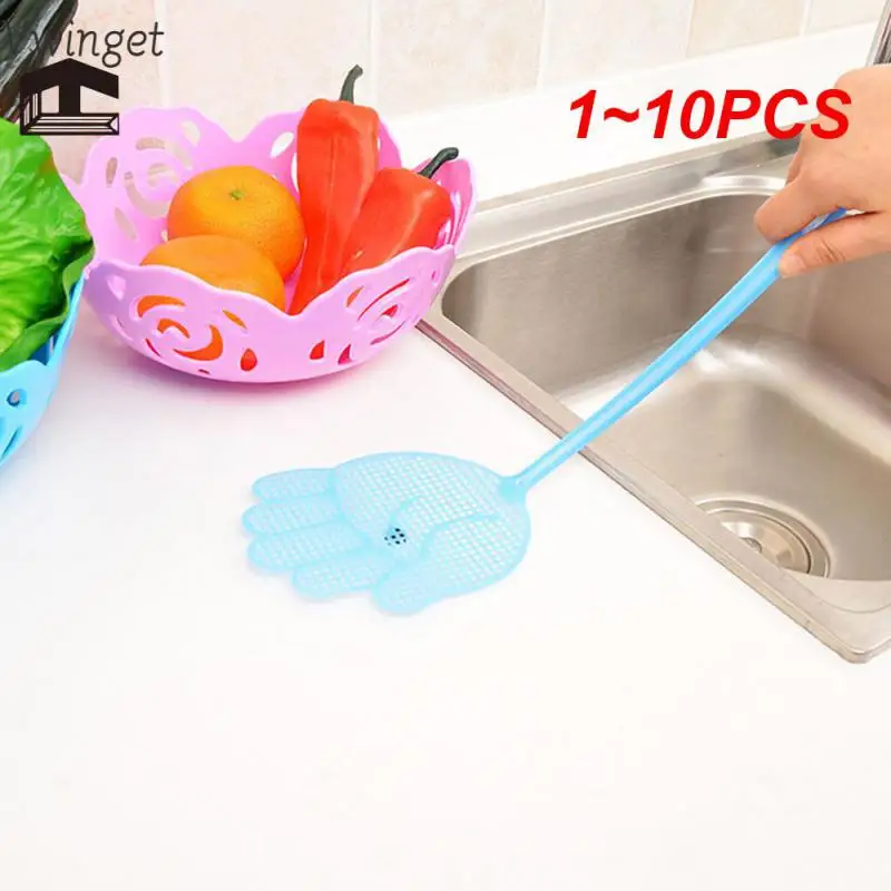 

1~10PCS Palm Shaped Flyswatter Plastic Fly Swatters Mosquito Pest Control Insect Killer Household Kitchen Accessories Random