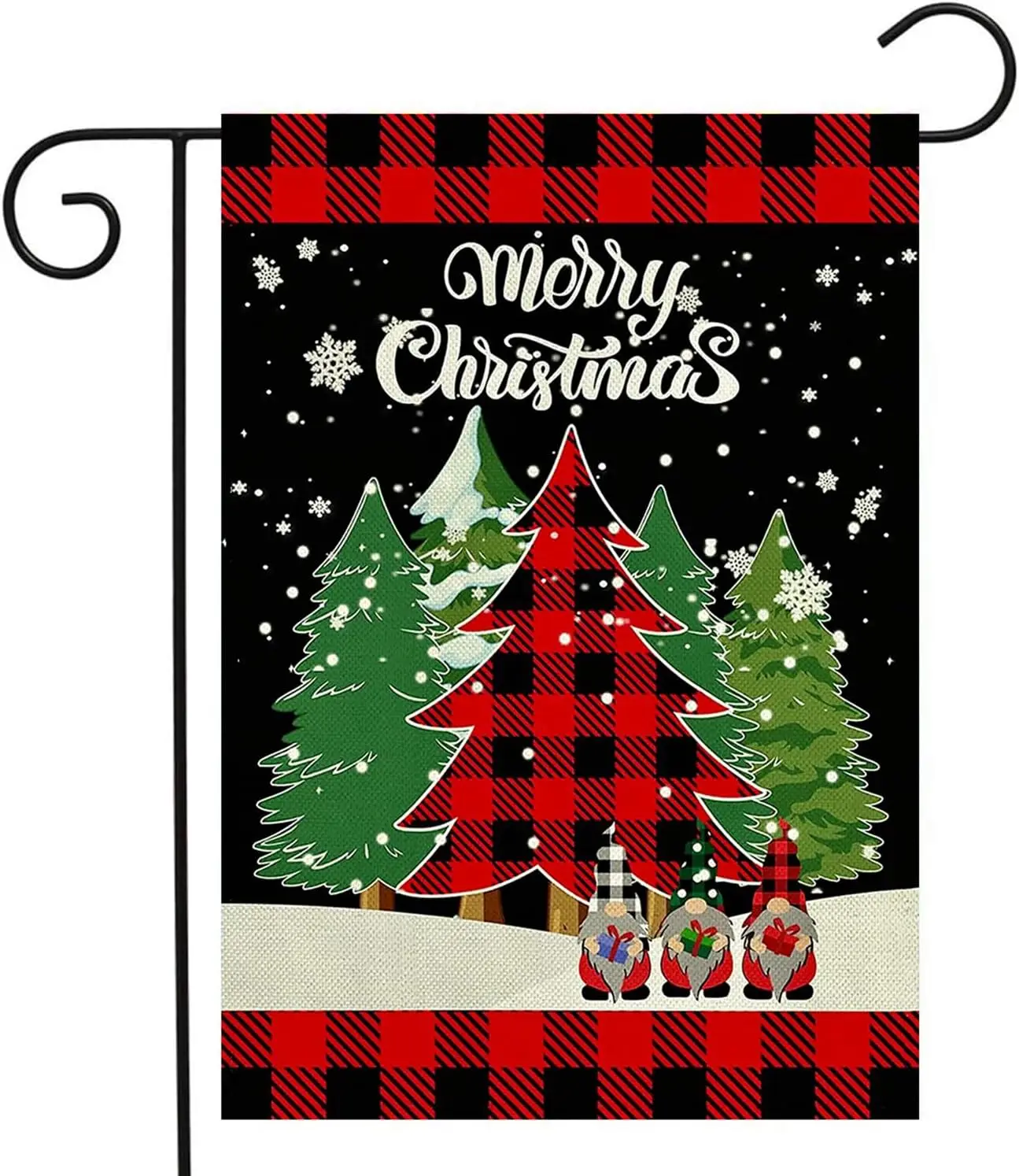 Christmas Garden Flag for Outside,Christmas Garden Flags Yard Flag 12 x 18 Double Sided Burlap Small Garden Flags for Outside De