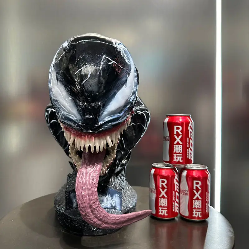 40cm High Quality Marvel'S Lethal Guardian Venom 1/1 Bust Model Desktop Display For A Boyfriend'S Birthday Present Gifts Toys