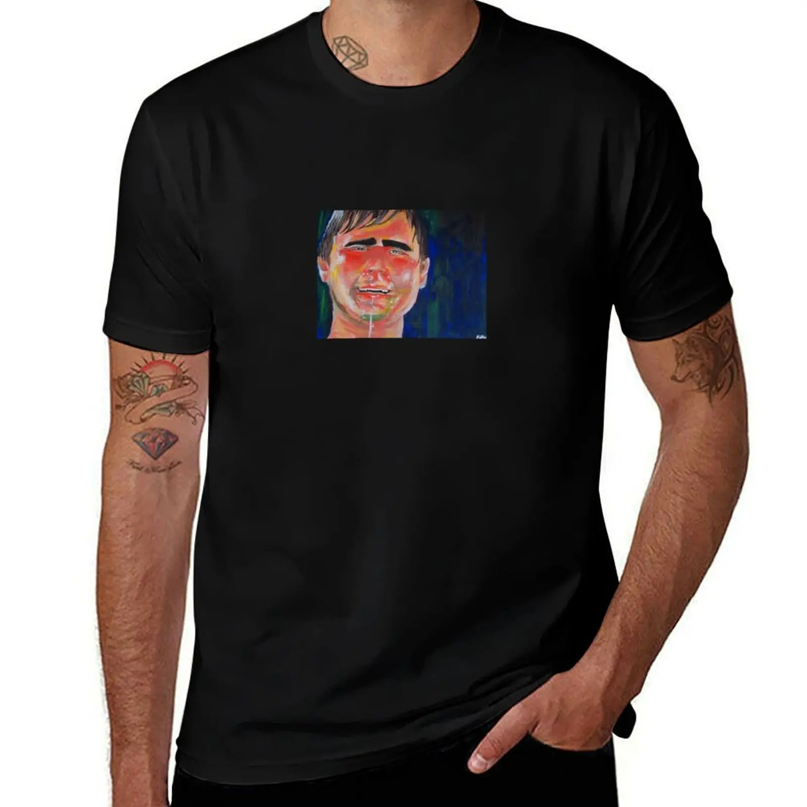 Casey Tatum Tim and Eric acrylic portrait T-Shirt Lightweight Print T-Shirt