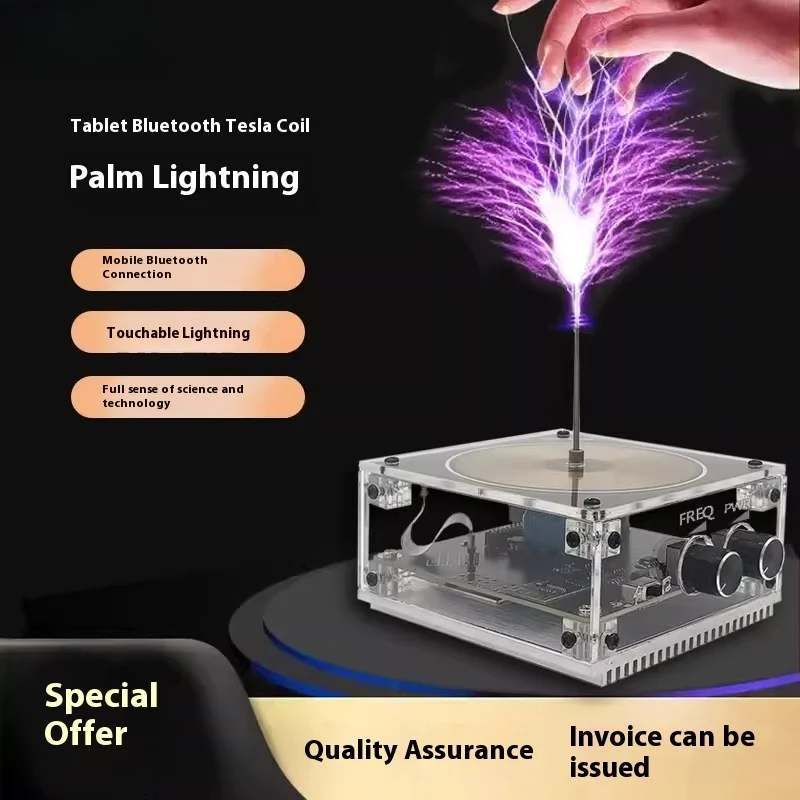 Tesla Coil Touchable Lightning Artificial Spark Tesla Coil Decoration Musical Arc Magical Gift Bluetooth playback