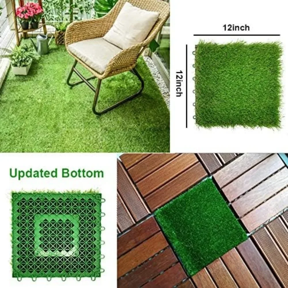 Imagem -03 - Artificial Bloqueio Grass Tile Pet Turf Tapete Dog Turf Puppy Basin Mat Synthetic Square