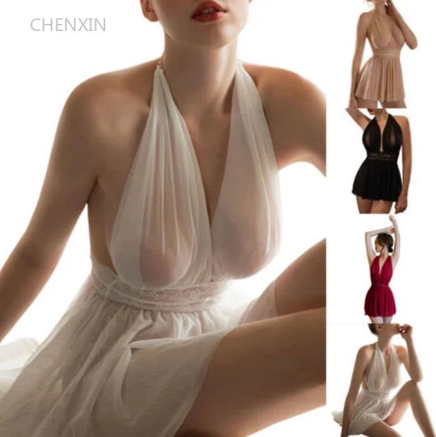 Sexy Women Lingerie Sleepwear Underwear Dress Nightwear Babydoll G-string Set Sexy Dress for Sex Night Women