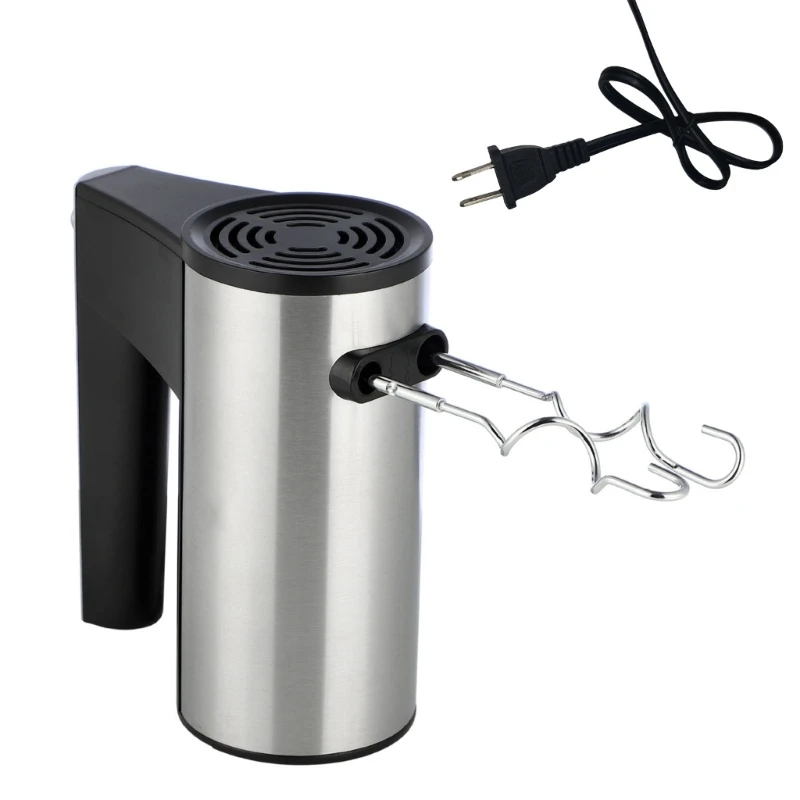 

Ergonomic Handheld Mixer for Baking and Kneading Stainless Steel Electric Eggs Beater with Whisk and Dough Hook 601C
