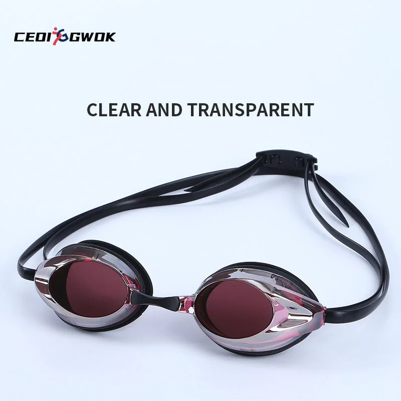 

CEOI GWOK Professional Racing Swimming Goggles for Adults Silicone Suction Cups with HD Coated Lenses Swimming Goggles