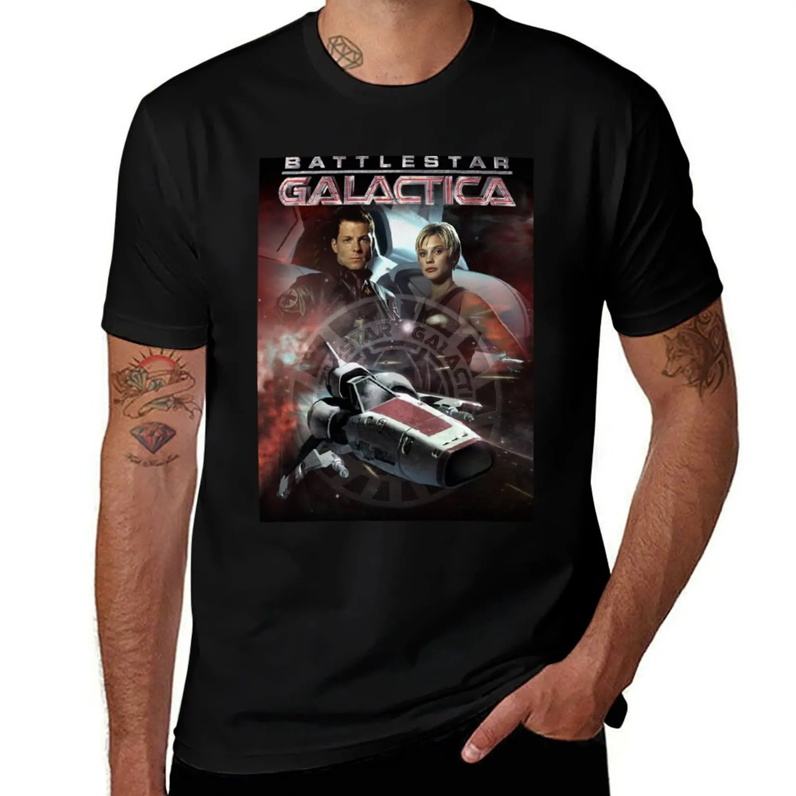 

Battlestar Galactica T-Shirt oversized graphic tee Blouse fashion shirts big and tall t shirts for men
