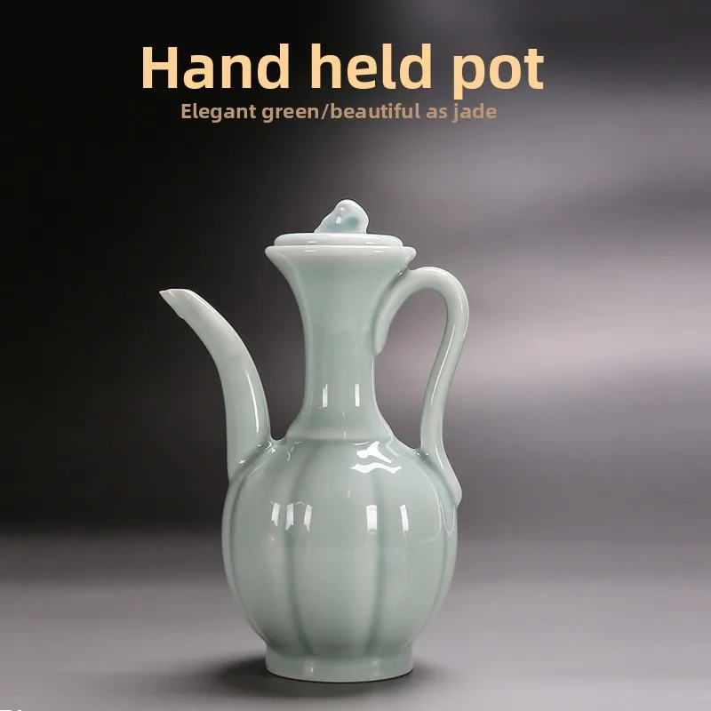 Imitation Song Ceramic Handheld Ewer Pot Training Vessel For Song Dynasty Tea Competition Tea Ceremony Practice