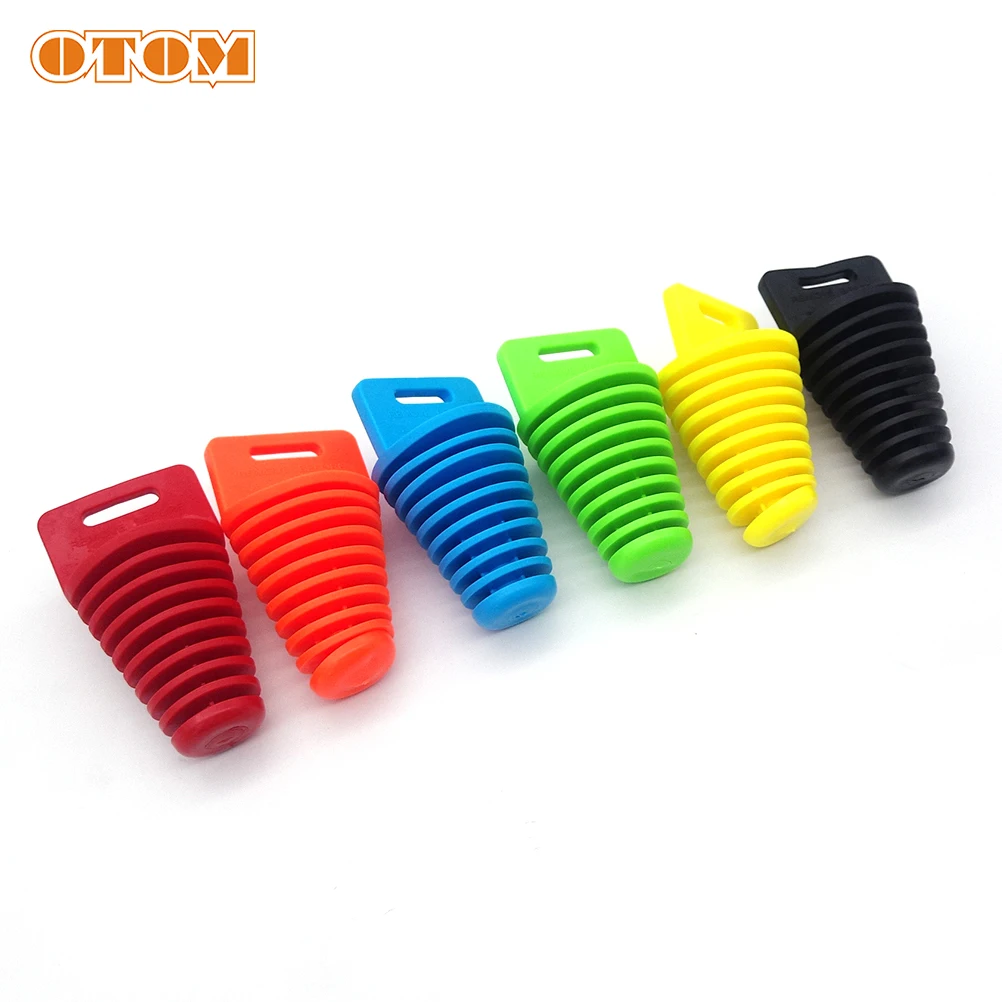 OTOM Motorcycle Muffler Plug Large Size Exhaust Pipe Silencer Engine Protector Rubber Stoppers For ATV UTV Motocross Universal image 4