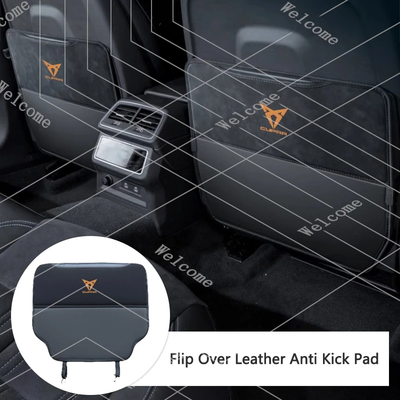 New Car Seat Back Protector Mat Anti Kick Pad Velcro Strap For Seat Cupra Ateca Born Leon IBIZA Raval Formentor Auto valve core