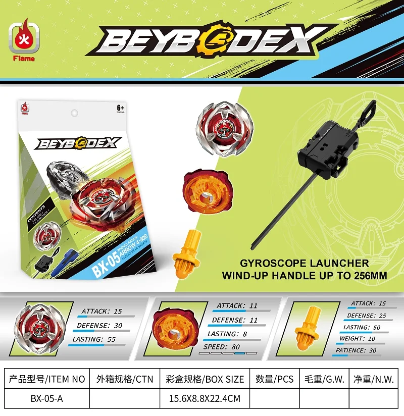 Beyblade X BX-01A-espada de dragón de arranque para niños, juguetes de BX-02A, BX-03A, BX-04A, BX-05A, 3-60F