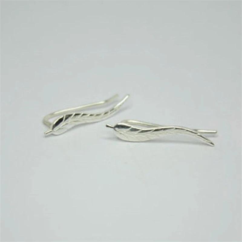New Fashion Women Ear Sweep Wrap Silver color/Gold Color Lady Ear Climber Leafs Ear Cuffs Earrings For Women Jewelry