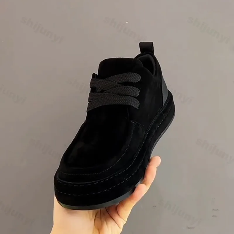 

Men Casual Shoes 2025 Autumn Winter New Plush Thicken Comfortable Vintage Cotton Shoes Outdoor Non Slip Lace Up Vulcanized Shoes