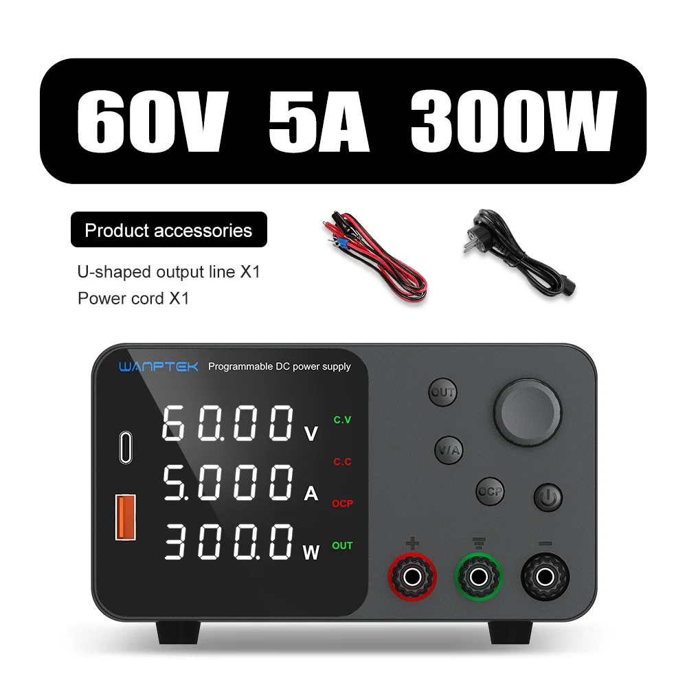 Wanptek DC Voeding 30V 10A 5A Variabele Bench Voeding Verstelbare Lab Voeding 60V 5A 120V 3A Spanningsregelaar