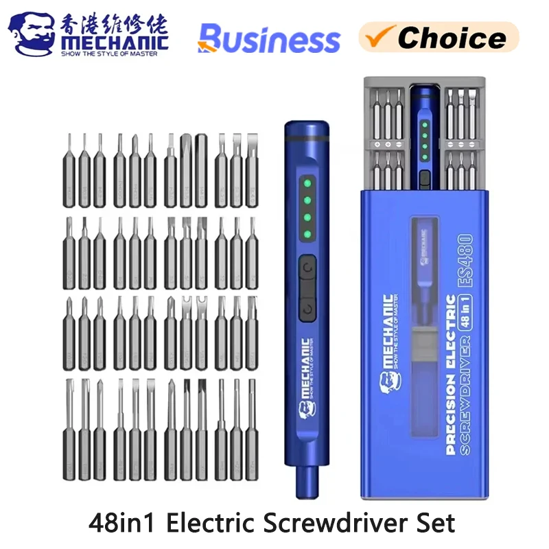 MECHANIC ES480 Electric 48in1 Electric Screwdriver Set for Mobile Phones Repair High Hardness Disassembly Screwdriver Tool