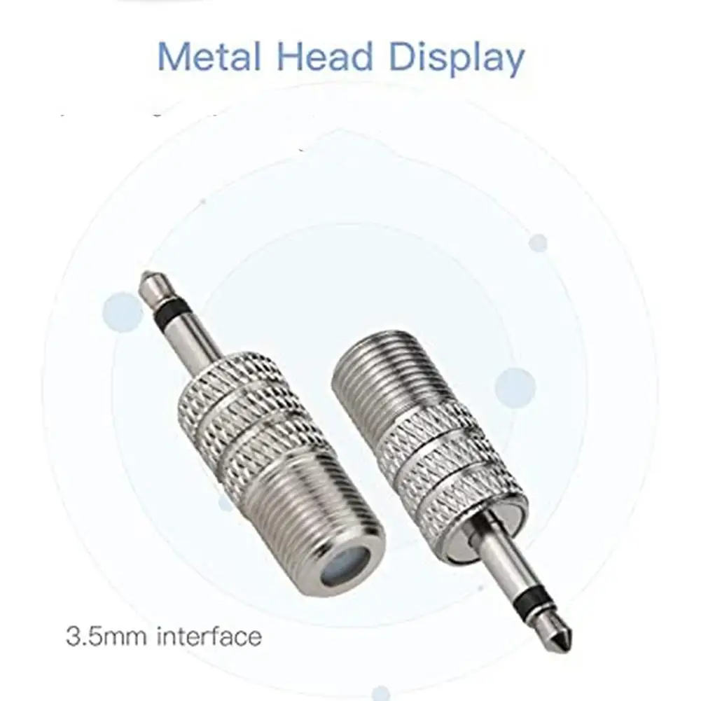 Antena de Radio FM f-head, bocina de oveja, estación de Radio FM para coche, TV, cabeza F hembra a TV3.5 Mono