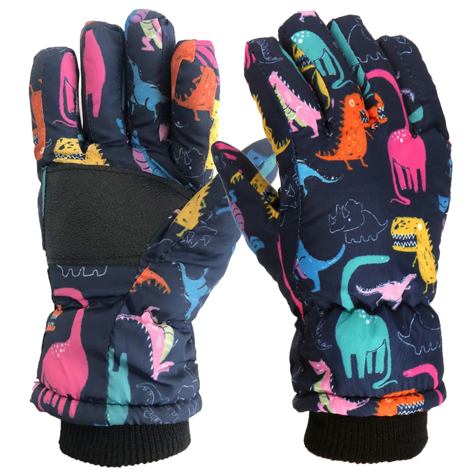 Guantes de esquí térmicos para niños, guantes de invierno impermeables y cálidos para Snowboard, guantes de nieve para niñas y niños, clima frío