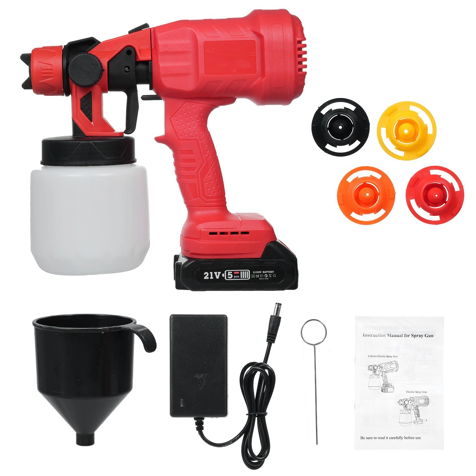 

Cordless Paint Sprayer with 4 Nozzles 38000Rpm High Speed 3 Patterns Adjustable Widely Used Rechargeable Paint Sprayer