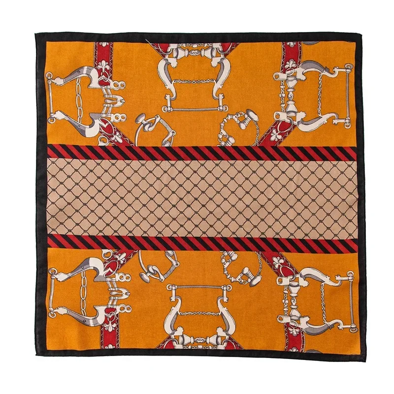 Новый шелковый шарф с принтом, элегантный модный шелковый шарф для пожилых людей, темпераментный шелковый шарф в подарок