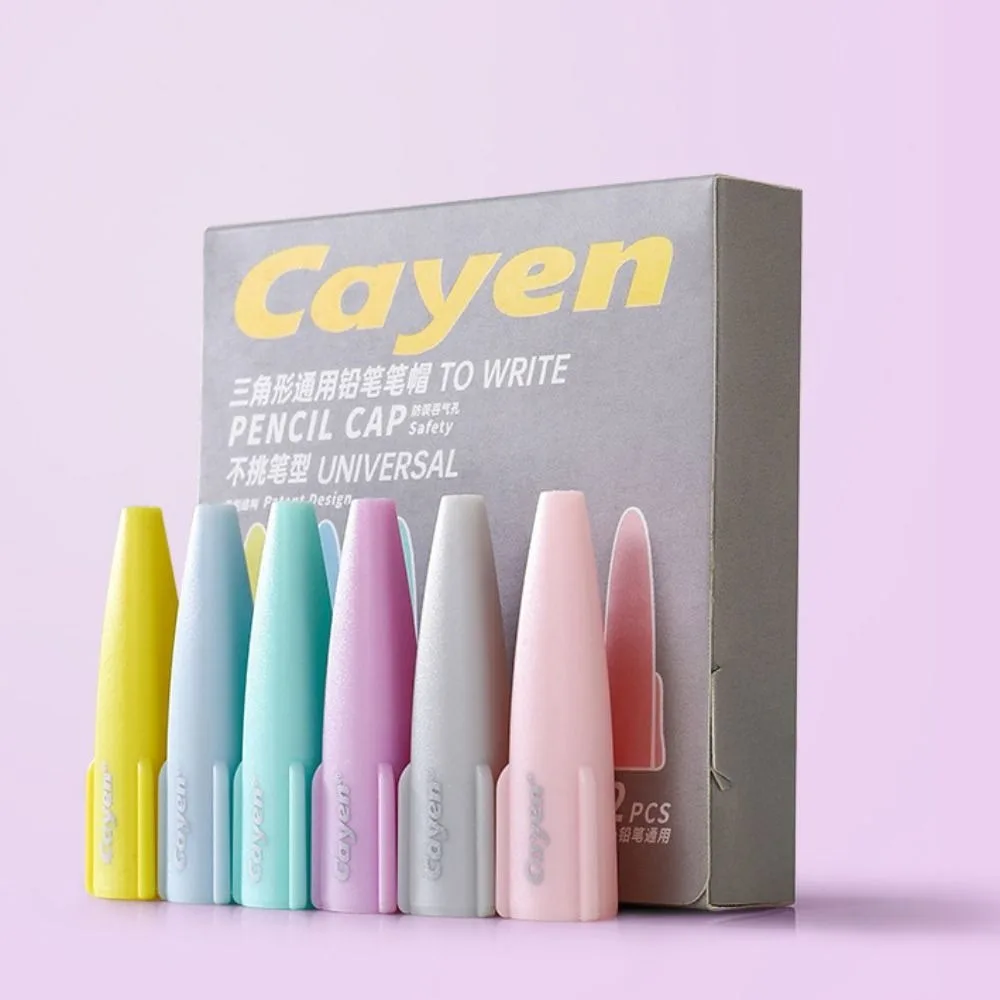 12Pcs Universal Pencil Cap Anti-drop Anti-swallow Pencil Protective Case Durable Eco-Friendly Tip Protector Gift