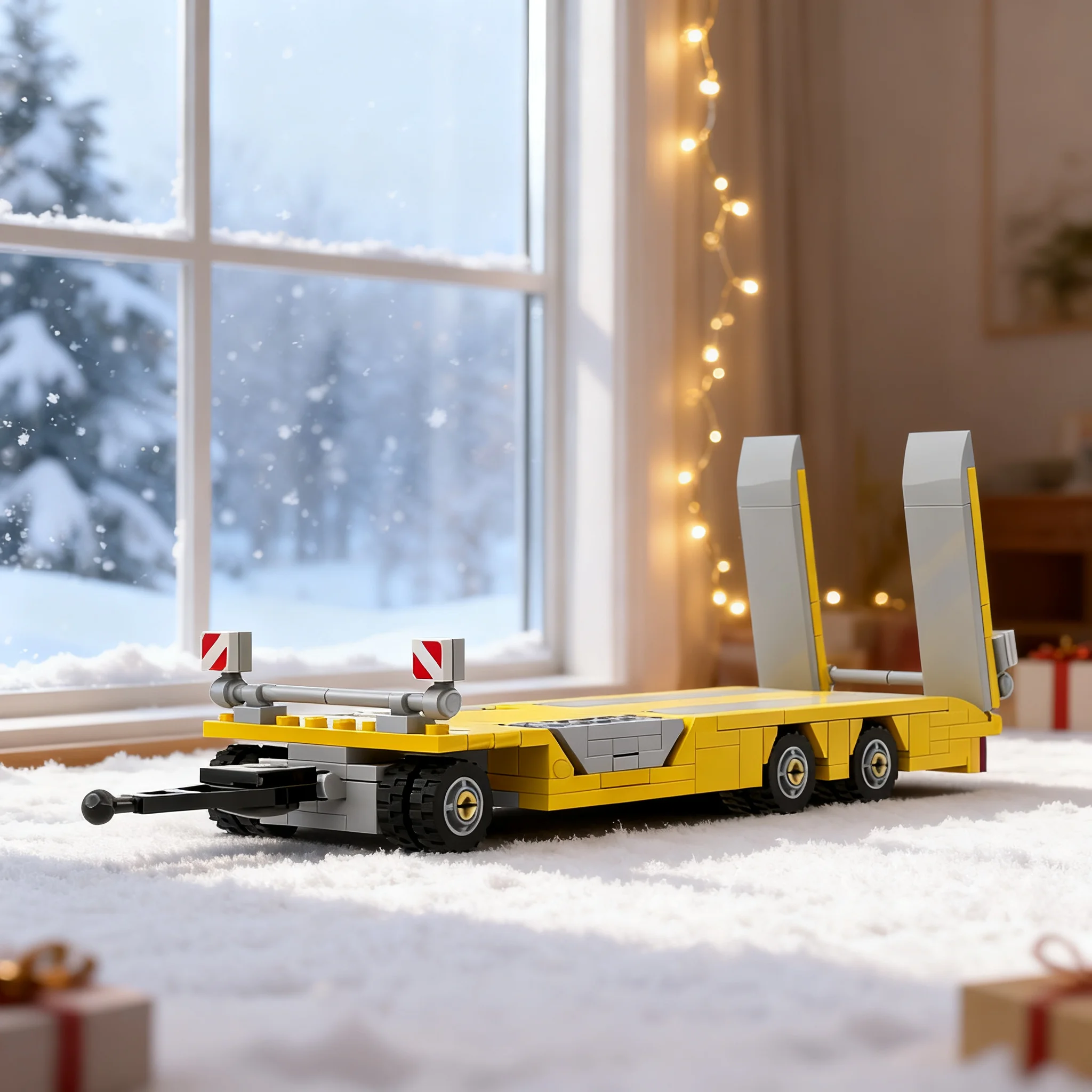 210pcs MOC Low Loader Trailer City Cargo Model Building Blocks Construction Toys Christmas Gifts Assemble Creative Idea Display