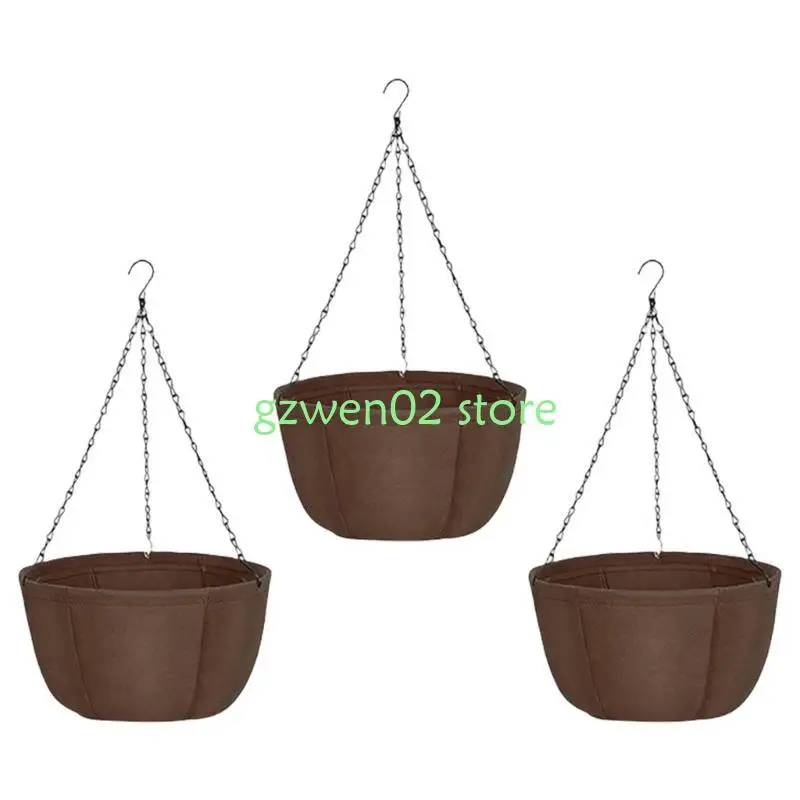 

QXNB 3pcs Hanging Plant Holder SelfAbsorbing Nonwoven Fabric Flower Pot For Outdoor