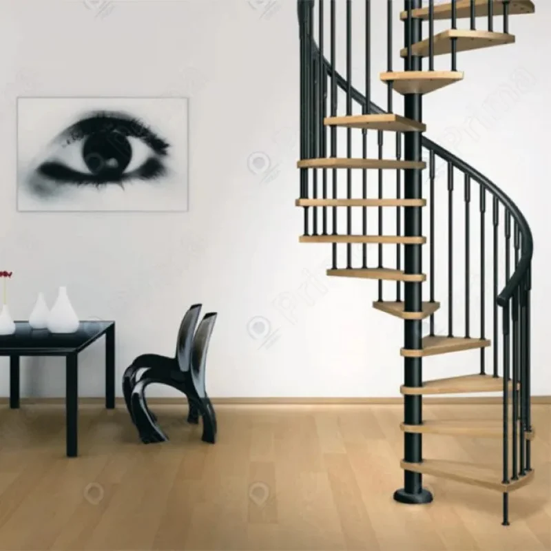 custom.Compact Stainless Steel Staircase Space Saving Design with Good Quality Tread Indoor Use