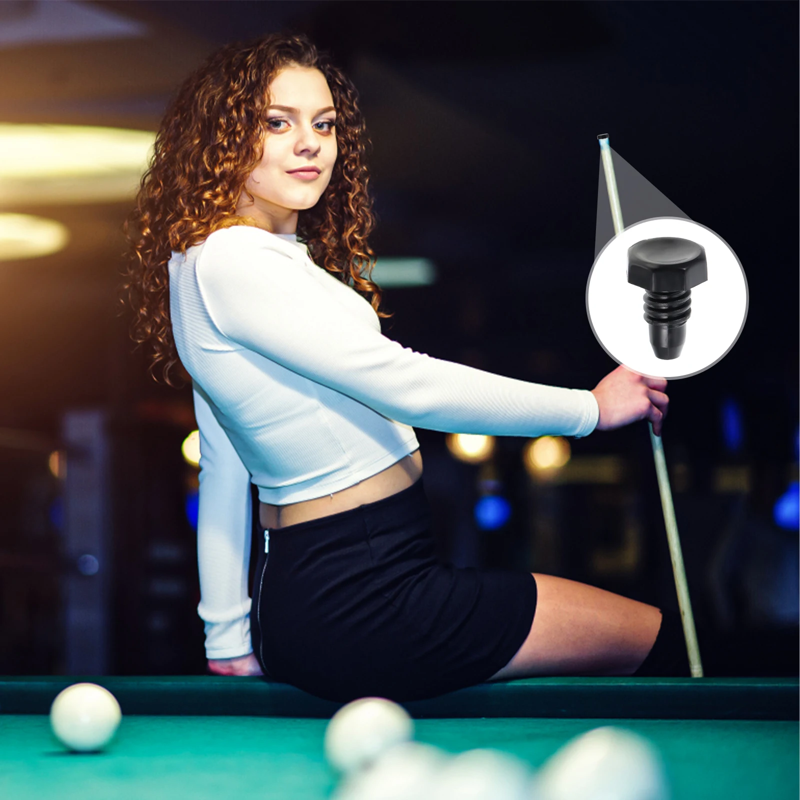 

5Pcs Billiard Cue Tail Protective Plastic Bottom Plug Durable Wear-Resistant Cue Plug Suitable for Billiard Supplies