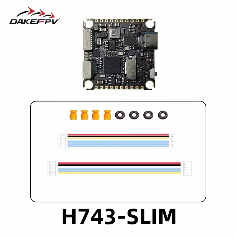 DAKEFPV H743 Slim Flight Controller - Ultra-Thin & High-Performance FC for FPV Drones & Racing Quadcopters
