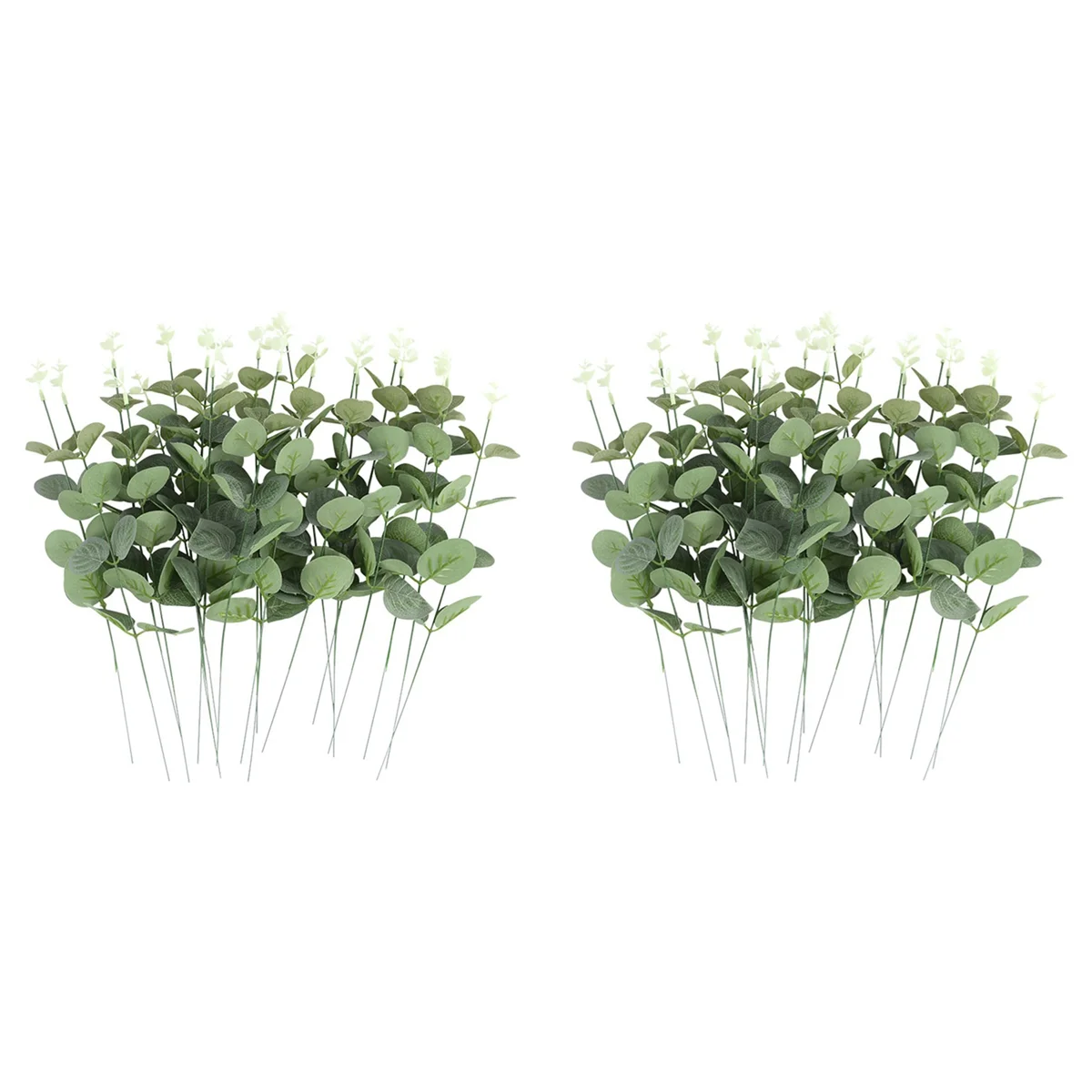 

B74A 40PCS Fake Plants Silk Eucalyptus Leaf Diy Decorations for Home Garden Wedding Scrapbooking Artificial Flower