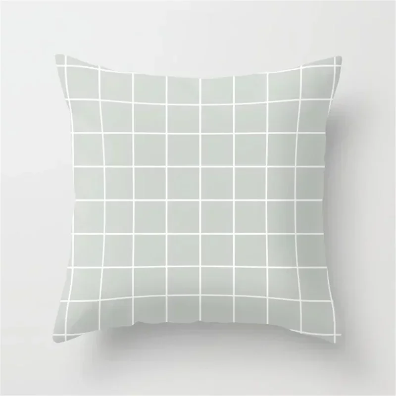 Geometric Plaids Cushion Cover  Polyester Throw Pillow Cover Decorative Sofa Pillow Nordic Fashion Scottish Pillowcase 45*45cm