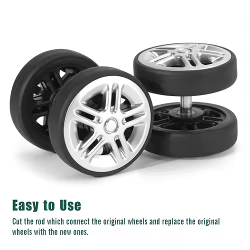 8Pcs Silver Luggage Wheel Replacement with Screw Travel Luggage Wheels Replacement Suitcase Parts 50mm Axles Caster Wheel Repair - Image 6