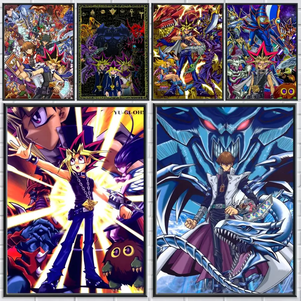 Anime Y-Yu Gi Oh Poster Room Wall Art Decor Waterproof Stickers For Home Bar Bedroom Decoration