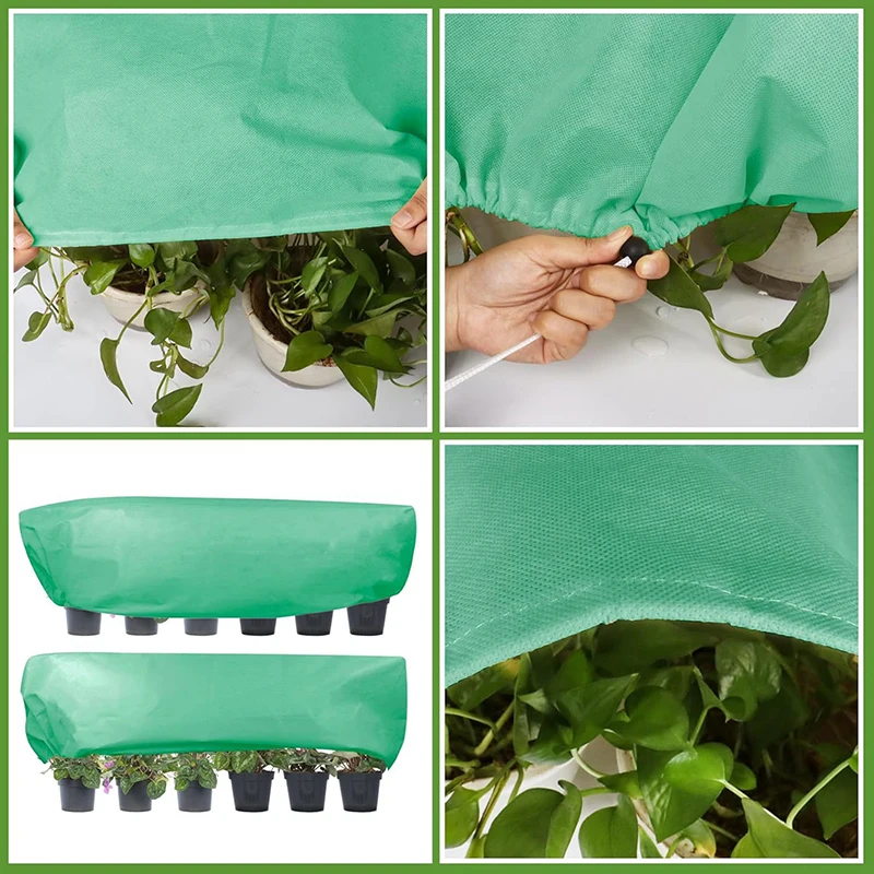 Capa protetora para plantas, caixa de plantador, protege plantas, anti-gelo, caixa de flores, pátio, quintal, varanda, peitoril da janela, vaso de flores