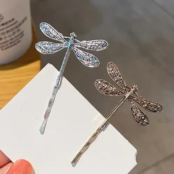 2pcs Creative Dragonfly Hairpins Metal Old-fashioned Silver/Gold Dragonfly Hair Clips Woman Hair Accessories