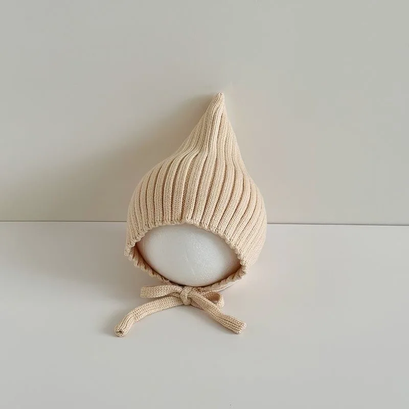 0-24M Baby Beanie Neugeborenen Elf Hut Frühling Herbst Gestrickte Winddicht Warme Earflap Kappe Mit Pom Pom – Detail 19