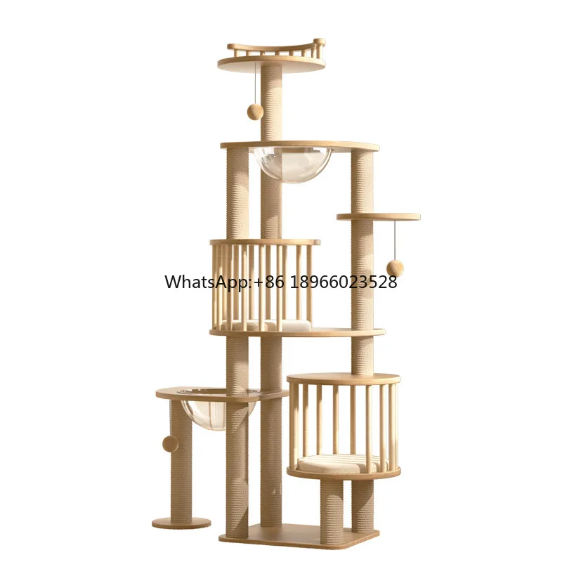 

Cat climbing frame nest tree, cat catching tree jumping platform, climbing large non-solid wood