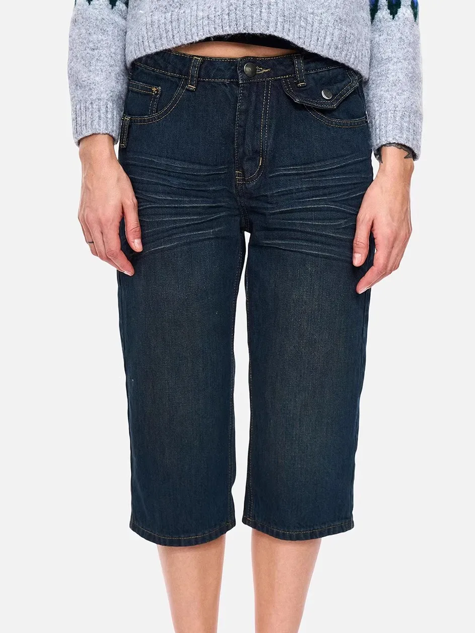 

Женские джинсовые шорты-капри с низкой посадкой, рваные, стрейч, винтажный стиль, модные повседневные, облегающие, из денима