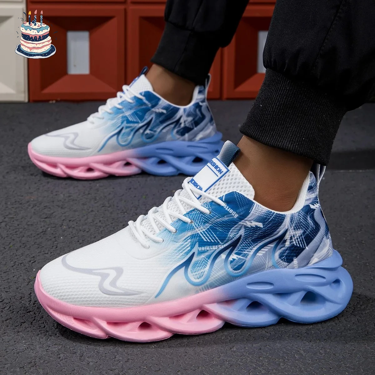 

YRZL унисекс кроссовки для бега для женщин и мужчин, легкие, дышащие, удобные, на плоской подошве, мягкие, летние, на шнуровке, женские