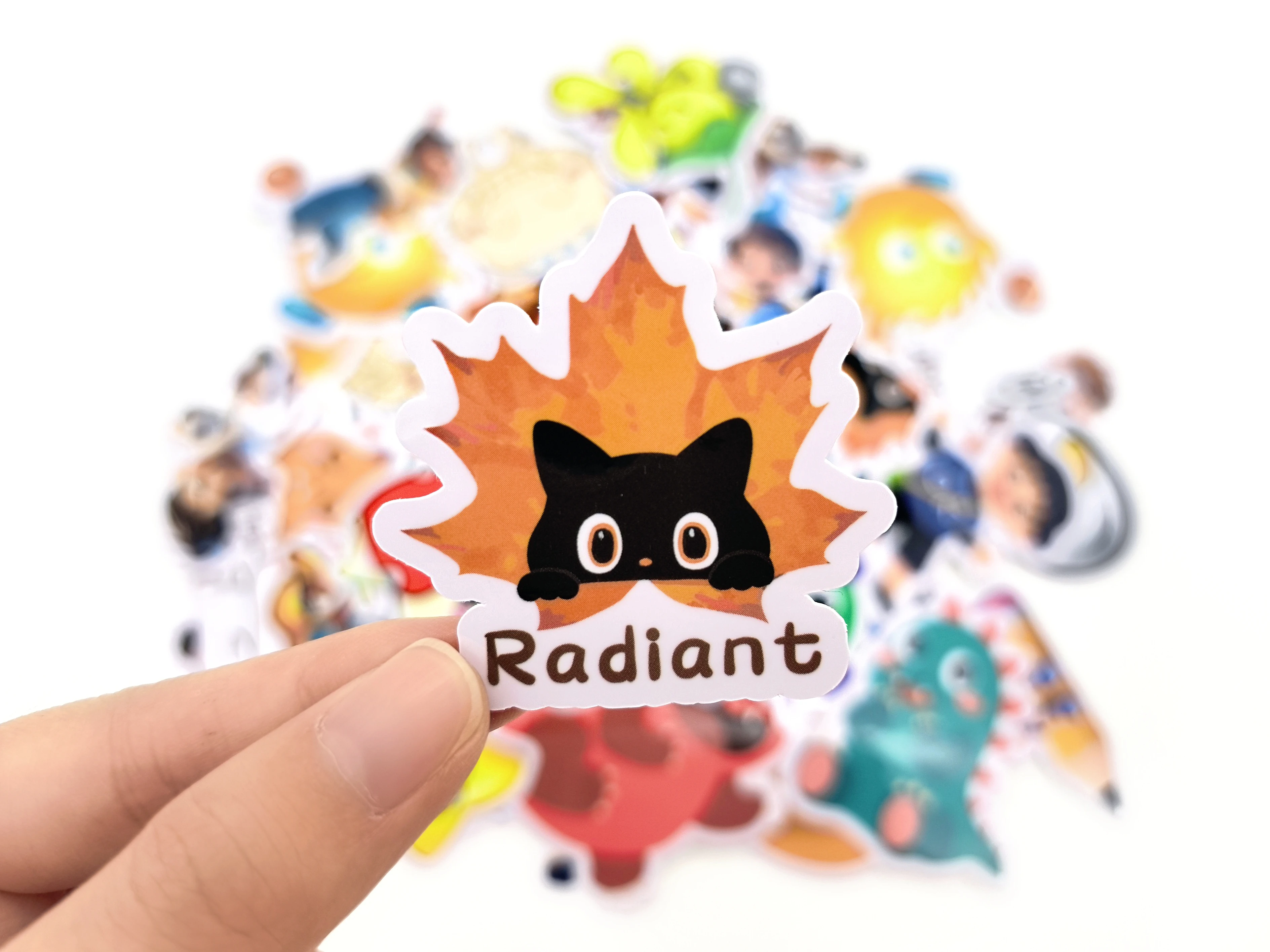 100pcs Custom Stickers PVC Waterproof Die Cut Vinyl Personalized Logo Design Cute Sticker For Laptop Birthday Party Business