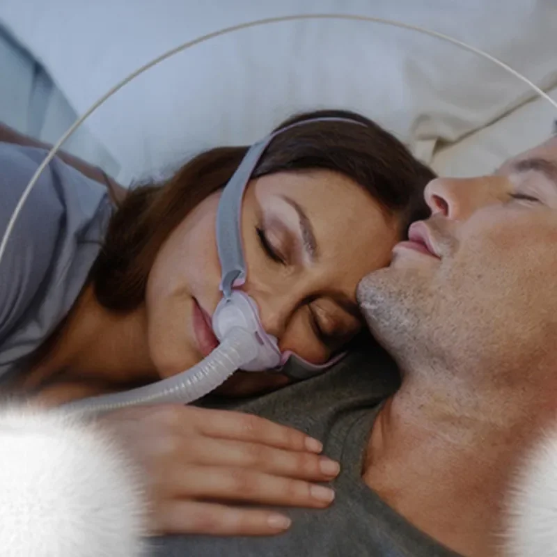 Resmed Philips CPAP 자동 CPAP Bipap 마스크 안티 코골이 수면 무호흡증 COPD OSAHS 마스크 용 기존 Airfit P10 비강 베개 마스크