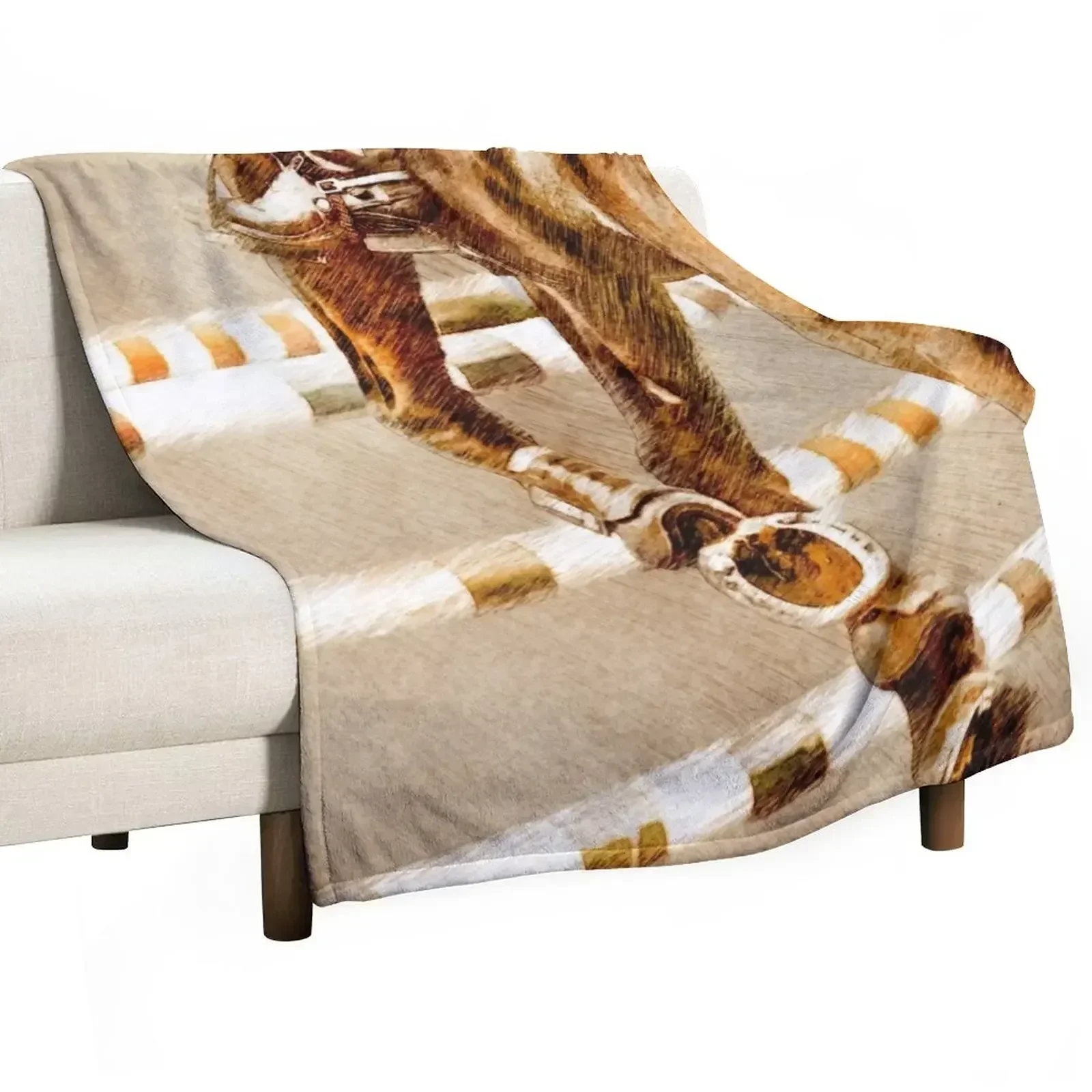 

Horse Rider #rider #horse #sport Throw Blanket Luxury St anime For Sofa Thin Thins Blankets