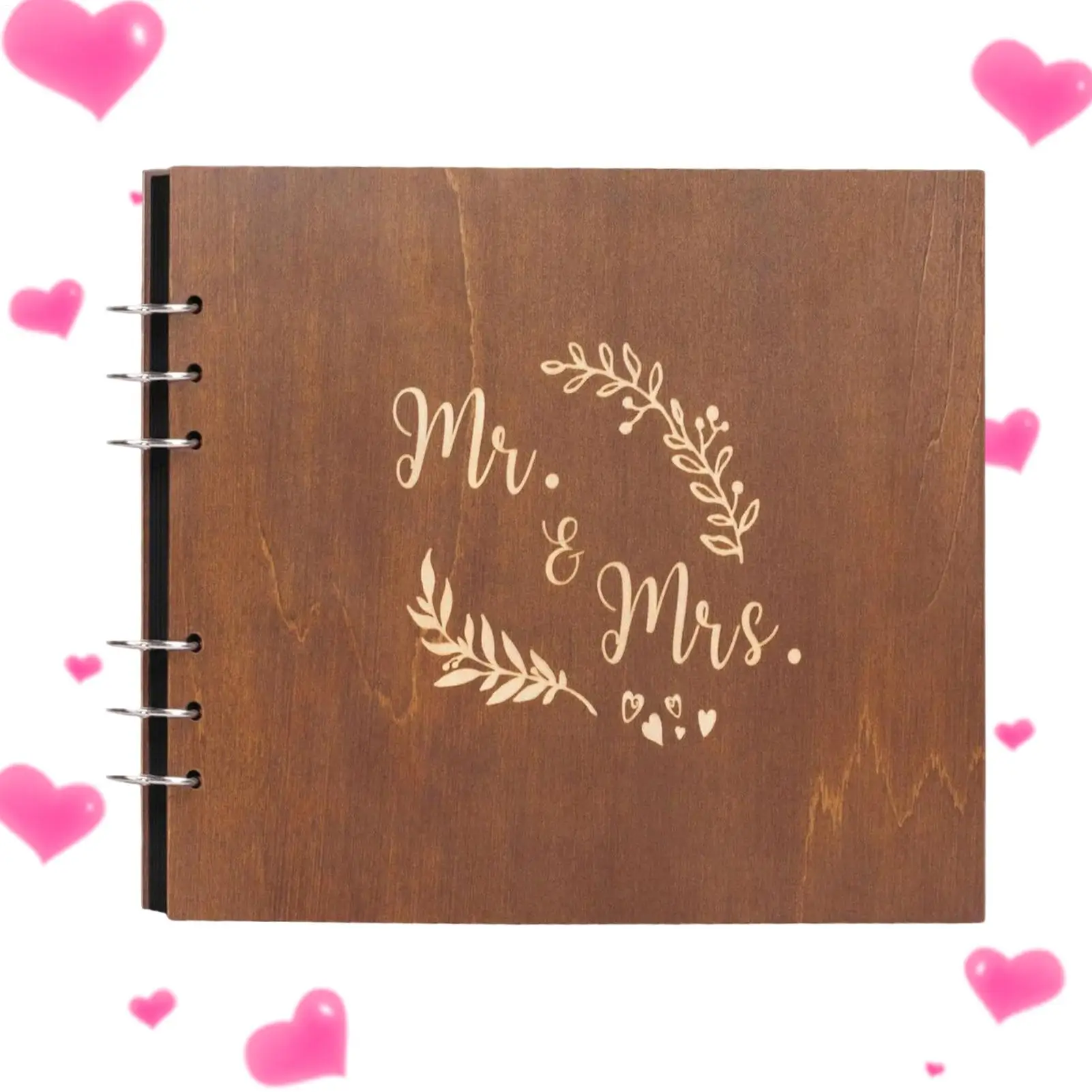 

Свадебная гостевая книга, спиральная переплетная деревянная обложка, регистратор, гостевая книга, свадебный знак в книге для юбилеев, дня рождения, вечеринки, свадьбы