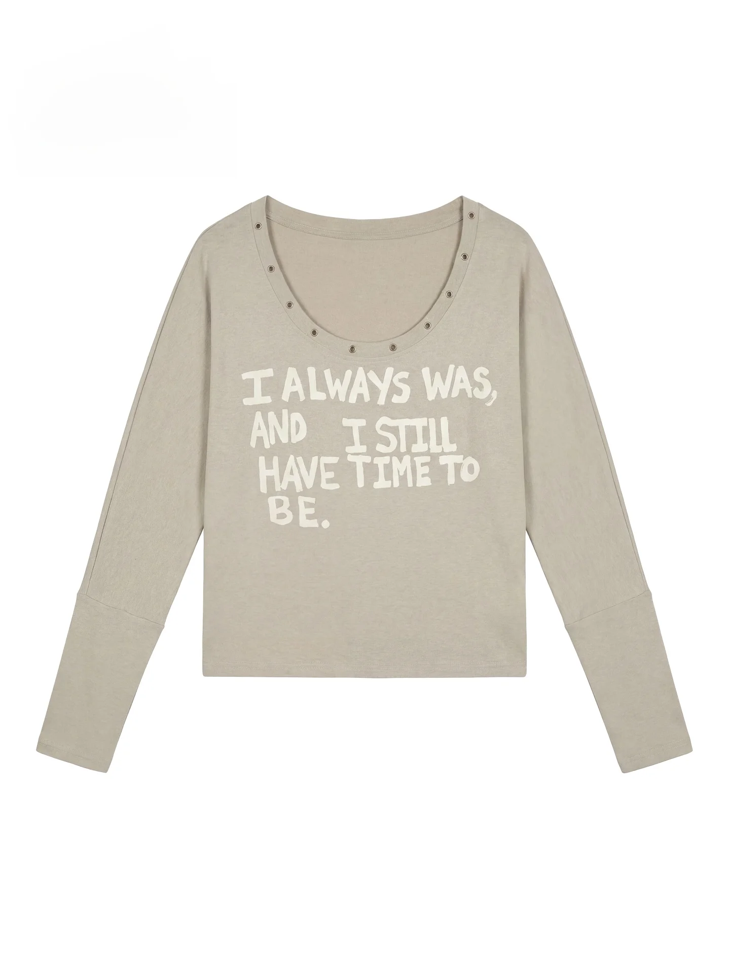 

Женская футболка с длинным рукавом в американском стиле Hot Girl, свободного кроя, с U-образным вырезом, базовый слой, топ с принтом LDHS, повседневная мода