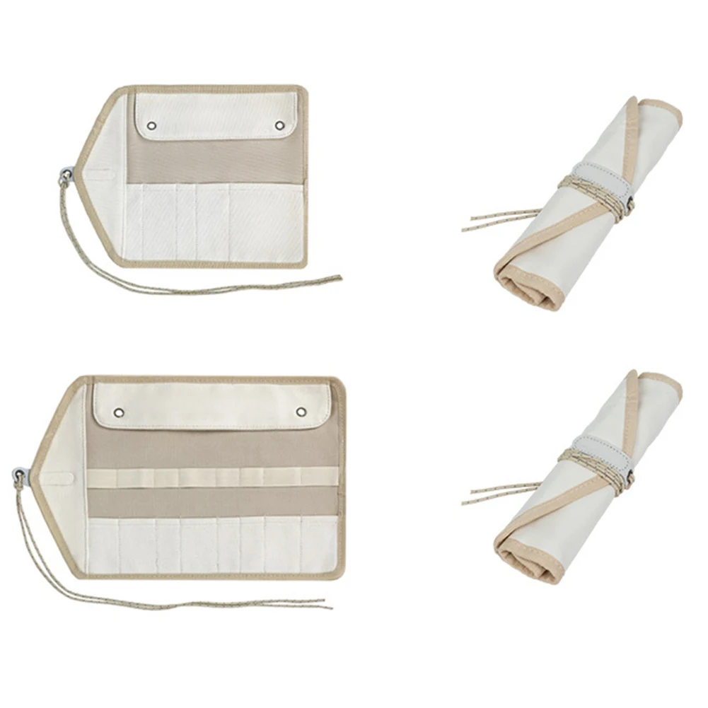 

Canvas Cutlery Bag Roll Bag Camping Fork Spoon Chopstick Roll Pouch Holder Canvas Cutlery Bag Canvas Cutlery Bag