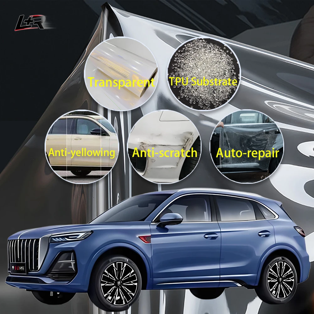 High Gloss 7.5mil Transparent TPU PPF Car Wrap Hydrophobic Paint Protection Film Anti-Scratch Body Wrap Stickers Car Films
