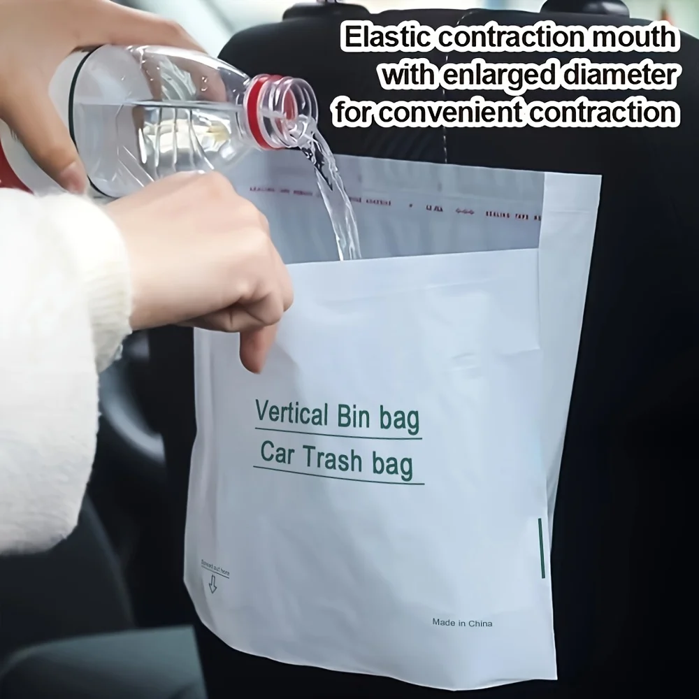 60/100 unidades de sacos de lixo descartáveis para carro, sacos para vómito, tamanho 8,07 polegadas x 9,84 polegadas. Estas bolsas foram atualizadas e espessadas, tornando-as duráveis. Adequado para Vários Ambientes, como Carros, Cozinhas, Quartos, Salas 