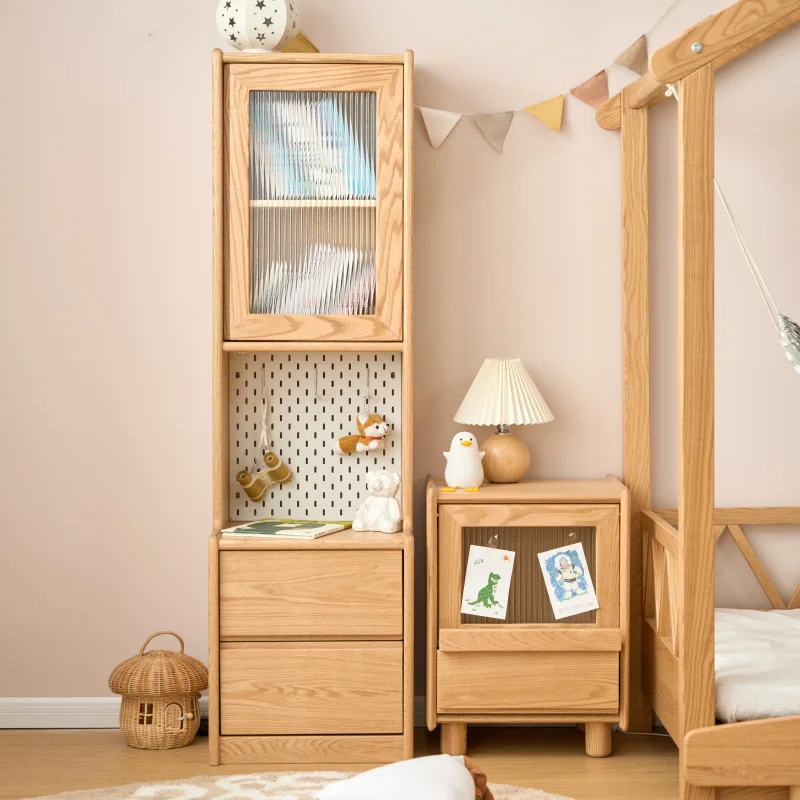 Lighthouse bookcase, solid wood triangular corner cabinet, living room sofa 90 ° corner locker, bedside table