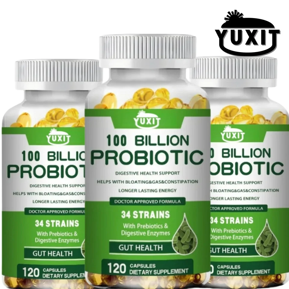 Prebiotics Enzyme Capsules - with Probiotics & Prebiotics | 30/60/120 Capsules | Non-GMO and Gluten Free Supplement