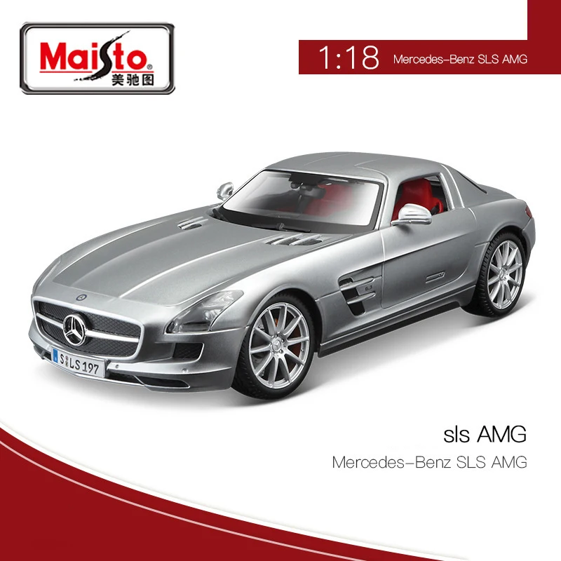 Maisto 1:18 Benz SLS AMG GT Alloy Model Toy Sports Car Model Gift for Kids Holiday Gift Die-cast Cars Model Collectible